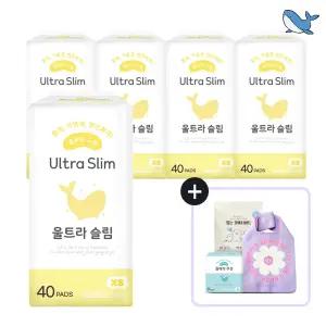 춤추는고래 대용량 슬림 팬티라이너 40P X 5팩 /200매