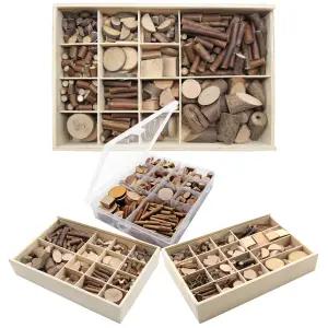 천연나무조각 세트 - 3종 만들기재료 공예공작 나무재료