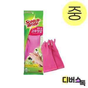 3M 고무장갑 / 황토숯 고무장갑 (중)