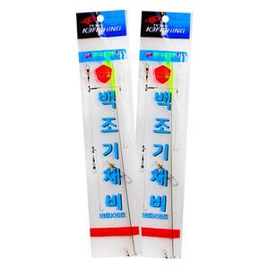 k3f 백조기 2단편대채비 광어 도다리 농어 민어 우럭 백조기채비 선상 묶음바늘