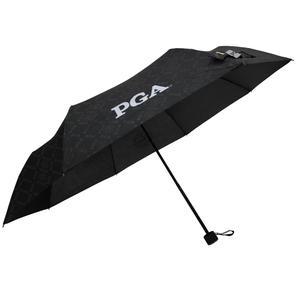 PGA 골프 엠보 3단 수동우산, 블랙, 1개