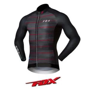 폭스 긴팔 사이클 라이딩 자전거 져지 저지 상의 P102BK
