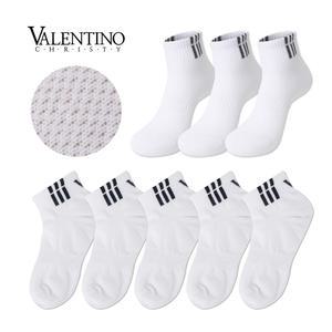 발렌티노크리스티 남성용 면99 라인스포티 망사 단목 양말 8켤레