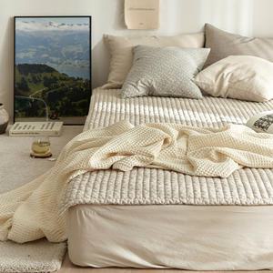 데코뷰 NEW 부드러운 워싱피그먼트패드겸이불 Q 모카브라운, 1개