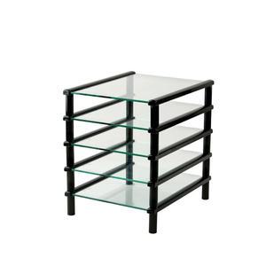 Coms 조립식 유리진열장 투명 블랙프레임 일반형 Coms-GS235B 5단, 250mm x 310mm, 1개