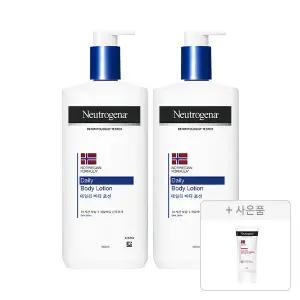 뉴트로지나 데일리 바디 로션 450ml, 2개 +  증정(인텐스 리페어 시카 에멀젼 88ml, 1개)