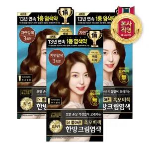 리엔 흑모비책 크림 120g 염색약 자연갈색 3개