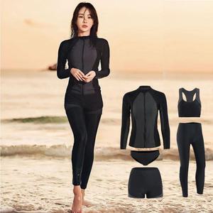 여성 래쉬가드세트 집업 비치웨어 커플 수영복 여성5종 요가래쉬