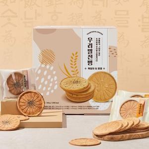 우리밀로 만든 흑임자 땅콩맛 전병 20개입 / 우리밀전병