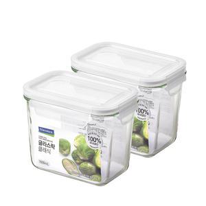 글라스락 클래식 화이트에디션 직사각 냉장고도어 1000ml, 2조, 1개
