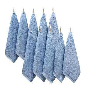 코튼클라우드 40수 고리형 핸드타월 코튼블루, 10개입, 1개