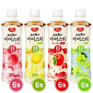 동원 보성홍차 아이스티 제로 500ml (레몬 6개 + 복숭아 6개 + 샤인머스캣 6개 + 애플 6개)