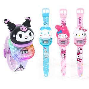 산리오 디지털시계 시나모롤 마이멜로디 쿠로미 반짝이 3D 전자시계