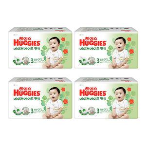 하기스 네이처메이드 팬티, 3단계 공용, 52매, 4팩, 1개 (208매)