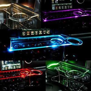 올뉴카니발 USB 5V LED 2단 차량용 무중력 테이블 컵홀더 식탁 자동차 선반 핸드폰 거치대 수납용품