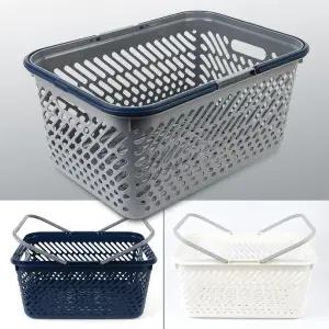 시스맥스 손잡이바스켓 멀티바스켓 바스켓정리함 소형/플라스틱/바구니/과일/다용도/휴대용/장바구니/사각