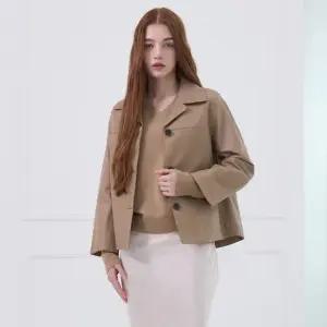 [최초가369 000]브리티쉬 램스킨 절개 스티치 포인트 레더 자켓_KSJK250104