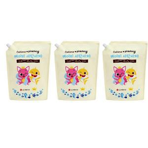 베비언스 아기세제 핑크퐁 유아세제 아기섬유유연제 유아세탁세제 리필 2.2Lx3개