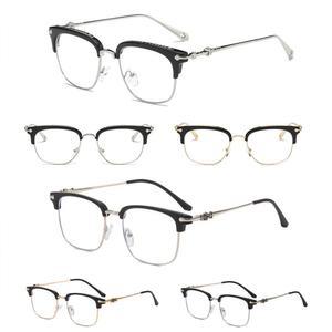 안경 반무테 남자안경  크롬 하츠st 스타일 뿔테
