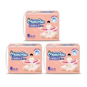 마미포코 슈퍼컴포트팬티 공용, 점보, 32매, 3팩, 1개