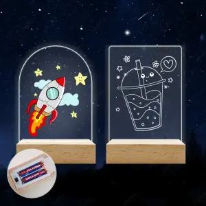 아크릴 무드등 만들기 DIY 무선 받침대 건전지 박스포장 세트