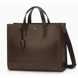 [NS홈쇼핑][헤지스ACC] 브라운 로고배색 가죽 서류가방 HJBA4F851W3[35104408]