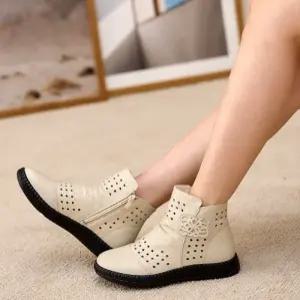 제이시 여름부츠 소가죽 3CM 볼넓은 펀칭부츠 S110