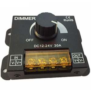 30A LED 조광기 DC 12V 24V 360W 밝기조절 램프 전구