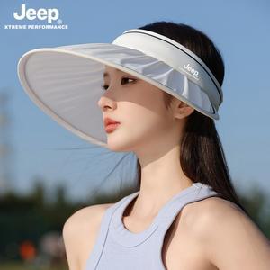JEEP 모자 여성용 여름 자외선 차단 탈부착 모자 아웃도어 스포츠 썬캡