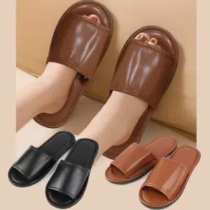 고급형 병원 실내화 인조가죽 무지 레자 슬리퍼 호텔 객실화