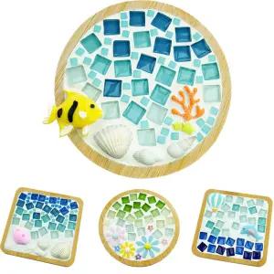 티코스터 만들기 타일 컵받침 DIY 유리공예 우드 패키지