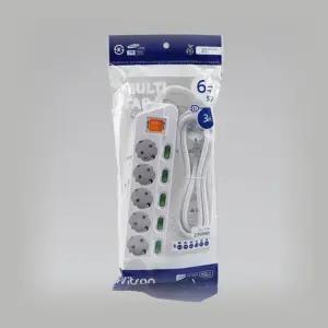 멀티코드 개별 메인 스위치 6구 3호 3M 16A KS