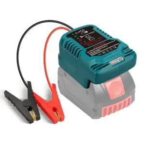 호환 보쉬 18V 배터리 자동차 점프 스타터 12V 차량용 배터리 부스터 케이블 클램프 포함