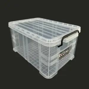 신한리빙 레오박스 340 (34L) (4개입) 수납 정리함 투명박스 리빙박스