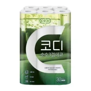 [코디] 코디 순수 3겹 데코 화장지 30m 30롤