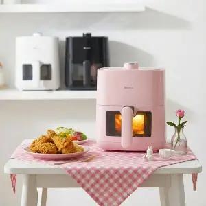 이놀 투명창 간편한 2리터 에어프라이어 집들이선물 화이트 블랙 핑크