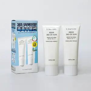 에스네이처 아쿠아 365 유브이 선크림 40ml 2입 더블기획