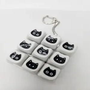 SNS 잇템 냥이 고양이 얼굴 키보드 딸깍이 키링 키홀더