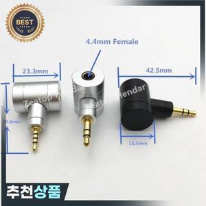 소니 호환 음악 플레이어용 DIY HIFI 앵글 4.4 밸런스 이어폰 어댑터 4.4mm 암에서 2.5mm 4 극 3.5mm 3 극