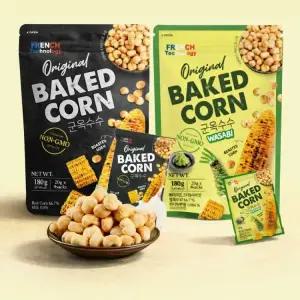 구운옥수수 우유시즈닝 베이키드콘 2종 세트 오리지날 180g X 와사비맛 180g