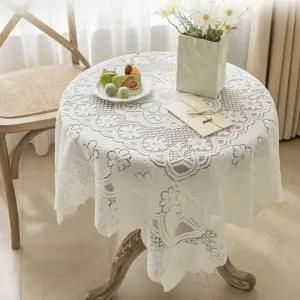레이스 협탁 식탁 테이블보 아이보리 120cm/테이블/보/카바/패턴/디자인/커버