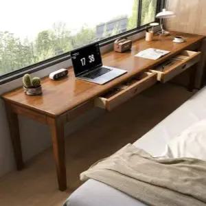 긴 테이블 좁은 1000 책상 탁자 원목 오크 창가 보조 수납