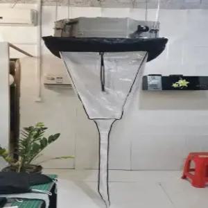 천장형 비닐 시스템에어컨 4way 세척 가대 크리닝 청소 덮개 보호막