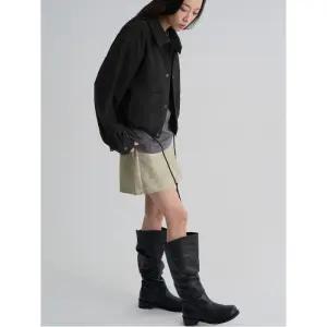 [에잇세컨즈] 패딩안감 폴리 피치 숏 점퍼 - 블랙 (356138CM45)