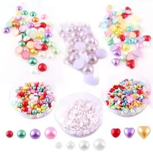 반쪽진주 단면비즈 통포장 장식 원형 하트 11종세트 쥬얼리만들기 팔찌 DIY 공작 만들기재료