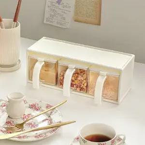 사각 양념통 세트 카페 파우더통 주방 정리대 조미료 조미료통 소금통 3구 6구 600ml