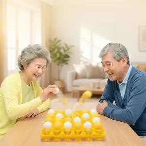 탁구공 빙고 게임 계란판 놀이 핑퐁 보드게임 노인정 어르신 레크레이션 실내 야유회 워크샵