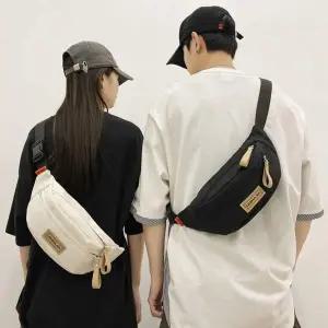 남녀공용 THN850T8 2컬러 심플 인조가죽 로고 포인트 슬링백