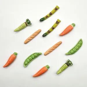 수저받침 도자기 야채 채소 당근 완두콩 숟가락 젓가락 받침대 세라믹 주방 소품