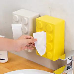 무타공 휴지 케이스 인테리어 벽걸이 플라스틱 블록 티슈 케이스 다용도 화장실 주방 키친 타올 홀더